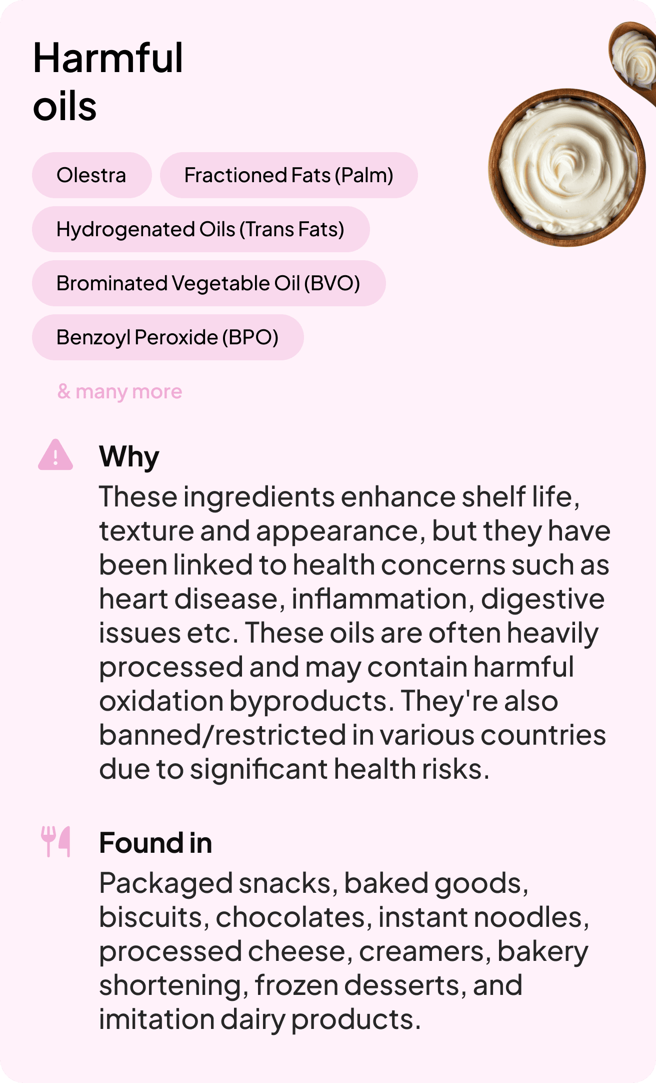 Harmful oils
