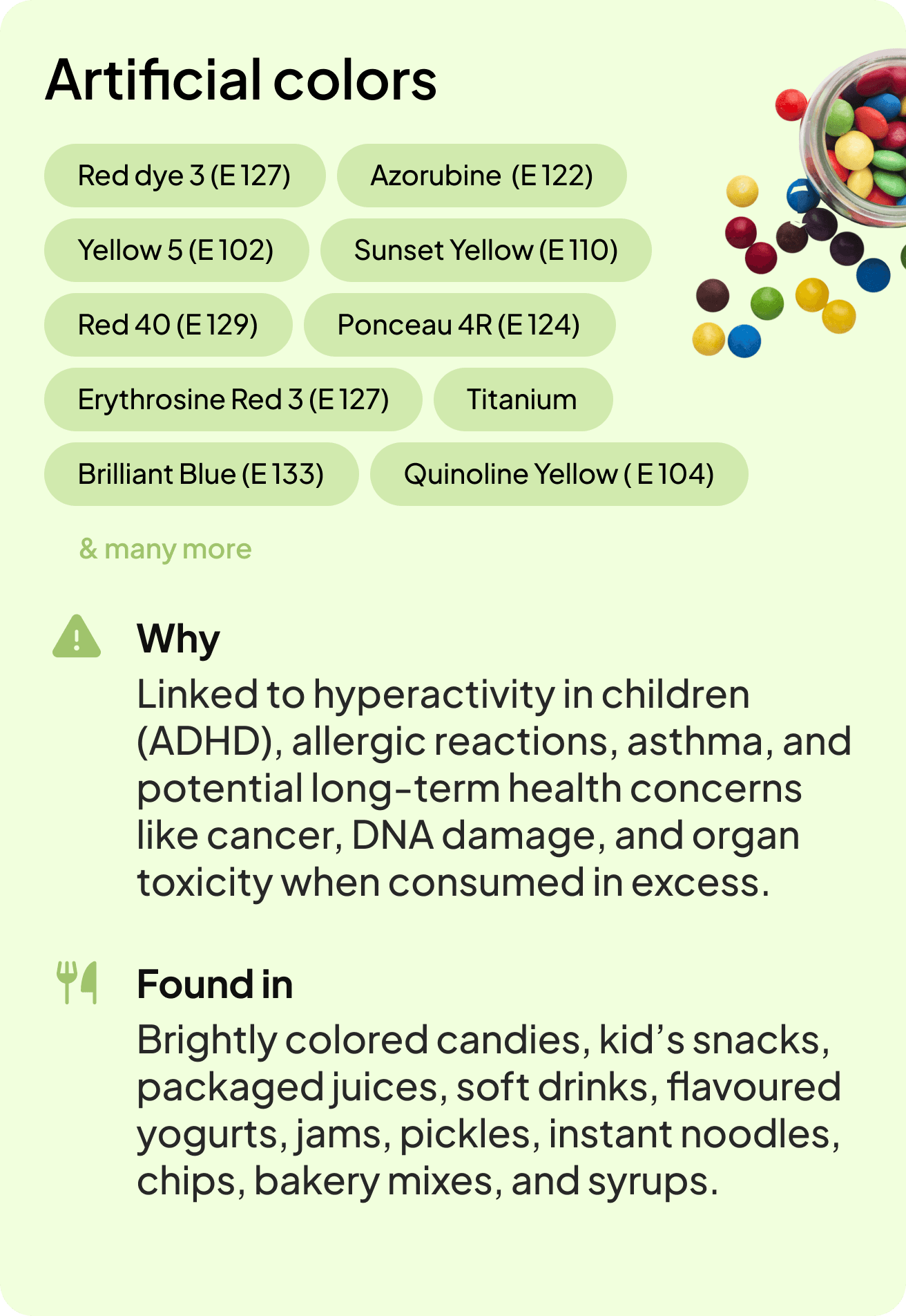 Artificial colors