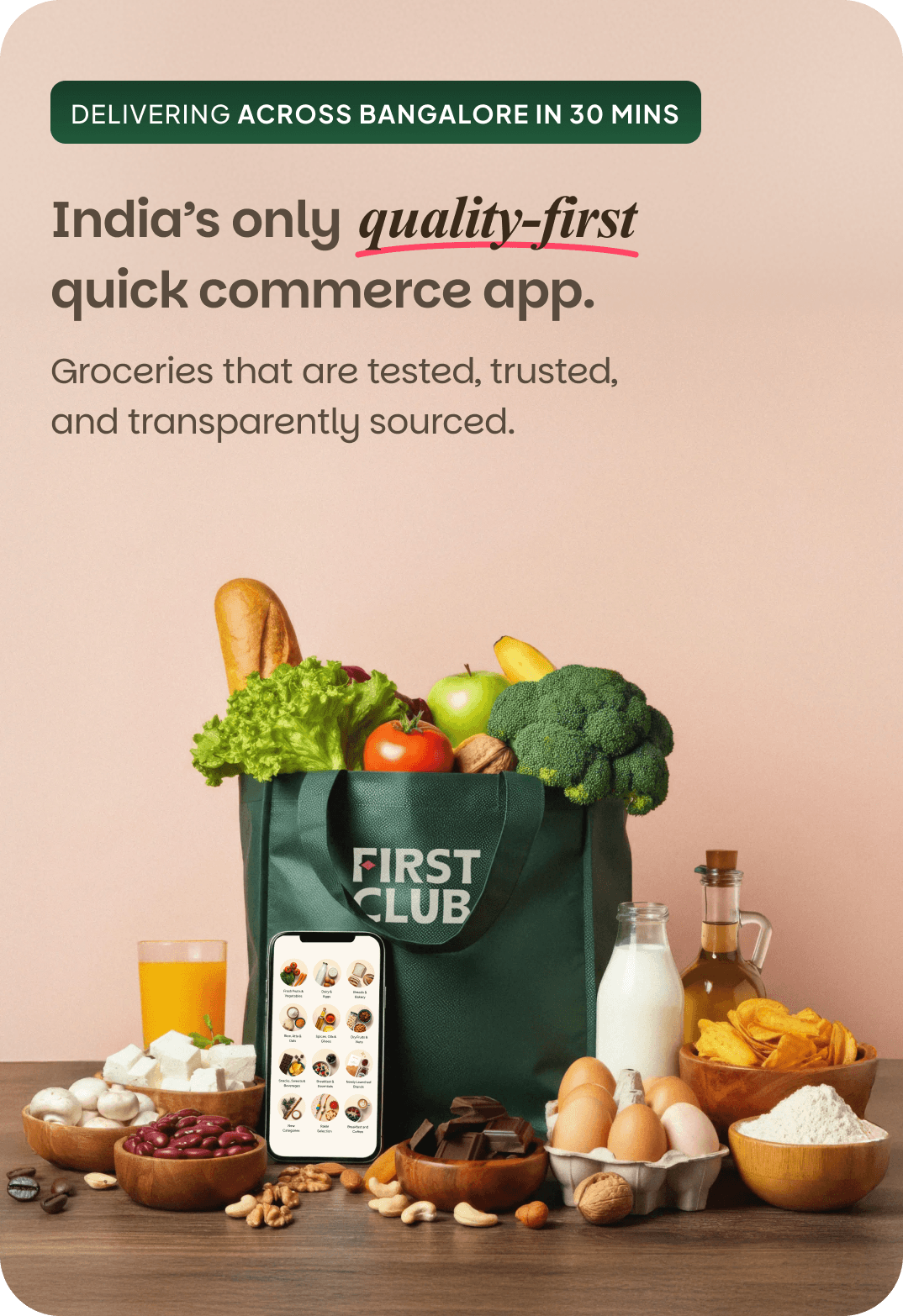 FirstClub mobile hero