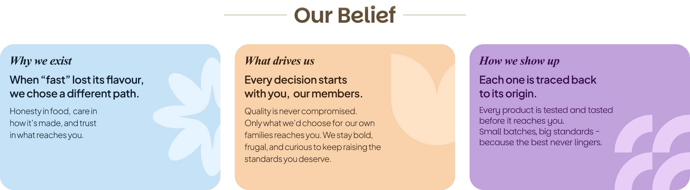 Our Belief
