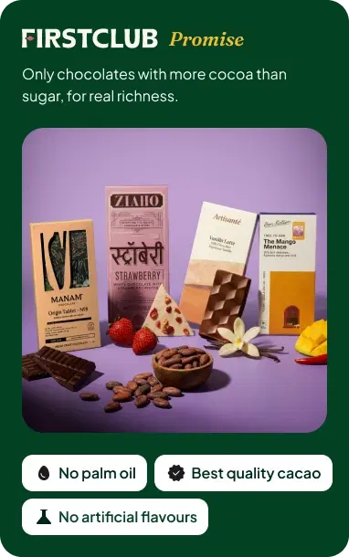 Popular chocolate brands compared with the FirstClub promise